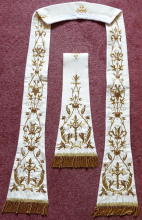 White Roman Vestment hand embroidered